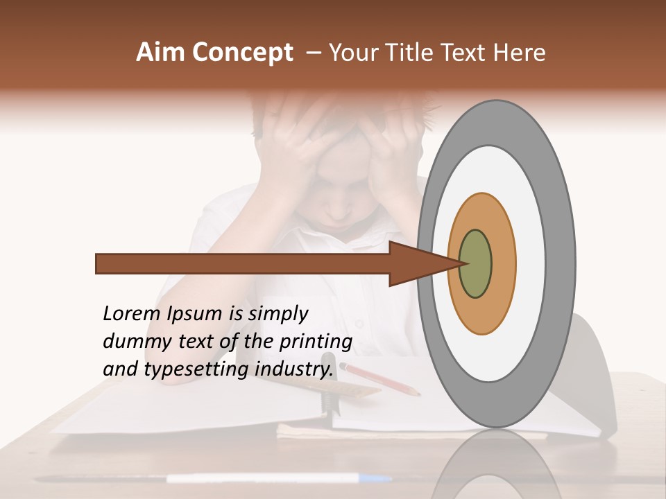 A Frustrated, Upset Child, Or Child With Learning Difficulties. PowerPoint Template