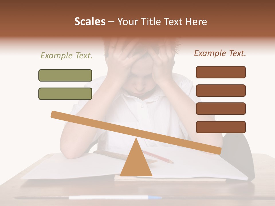 A Frustrated, Upset Child, Or Child With Learning Difficulties. PowerPoint Template