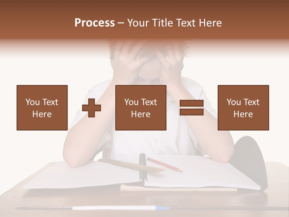 A Frustrated, Upset Child, Or Child With Learning Difficulties. PowerPoint Template