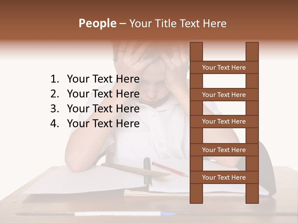 A Frustrated, Upset Child, Or Child With Learning Difficulties. PowerPoint Template
