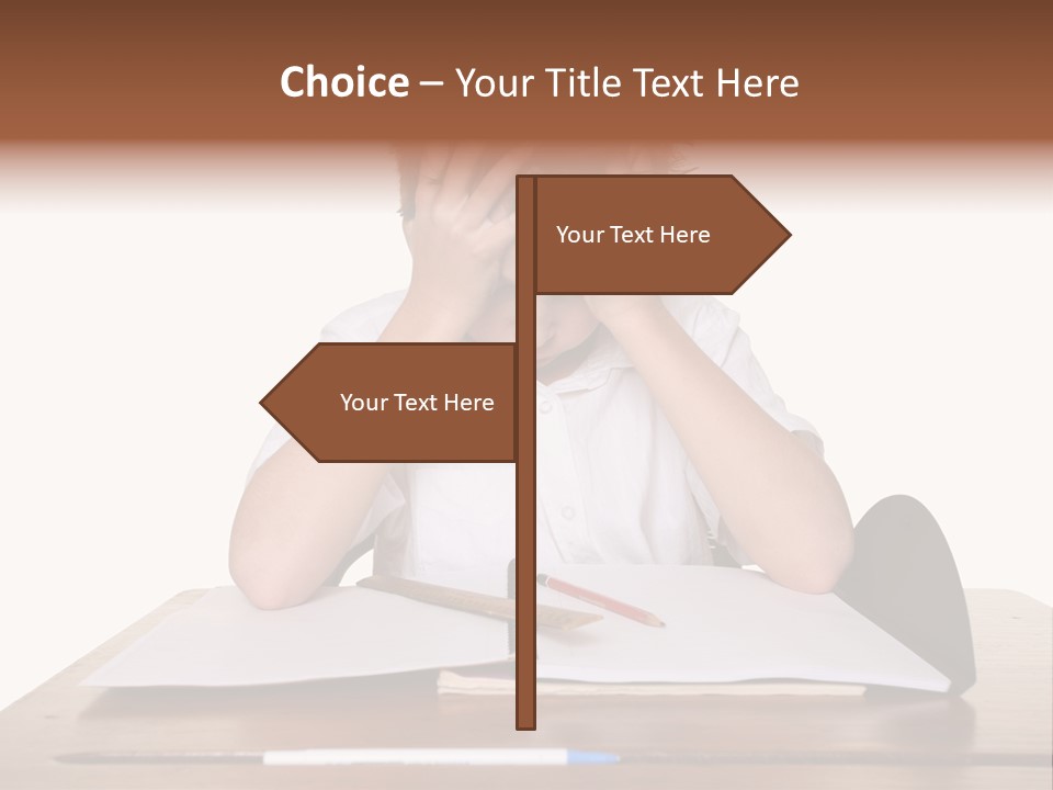 A Frustrated, Upset Child, Or Child With Learning Difficulties. PowerPoint Template