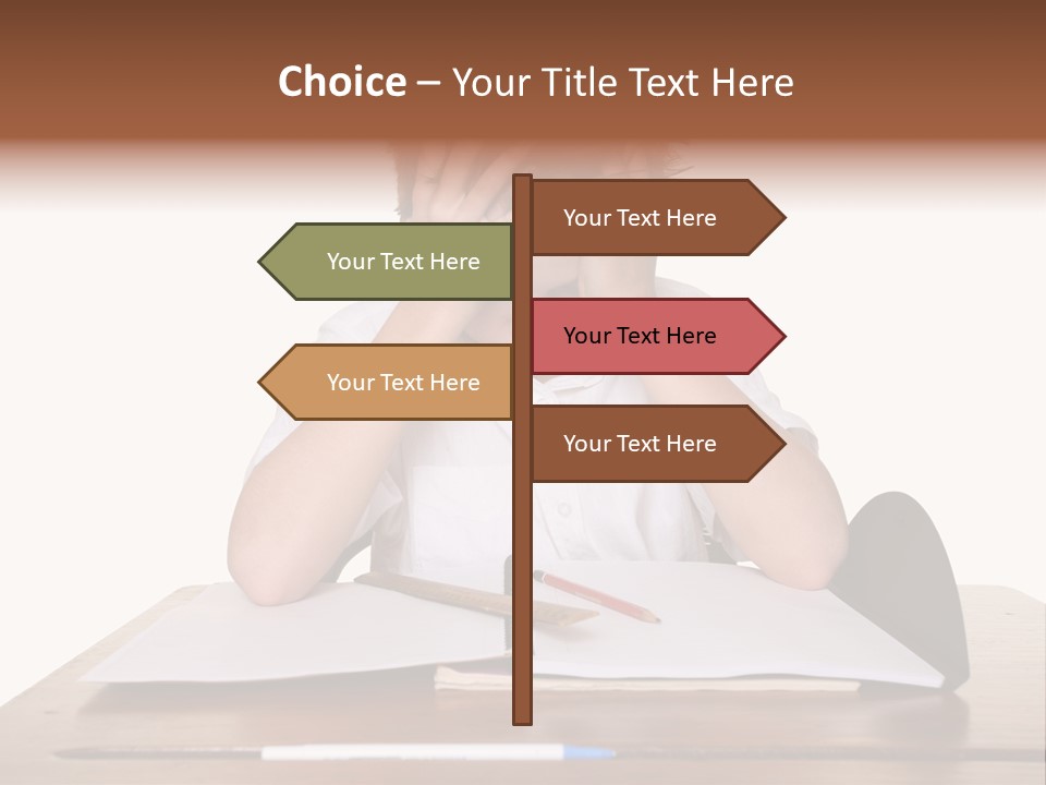 A Frustrated, Upset Child, Or Child With Learning Difficulties. PowerPoint Template