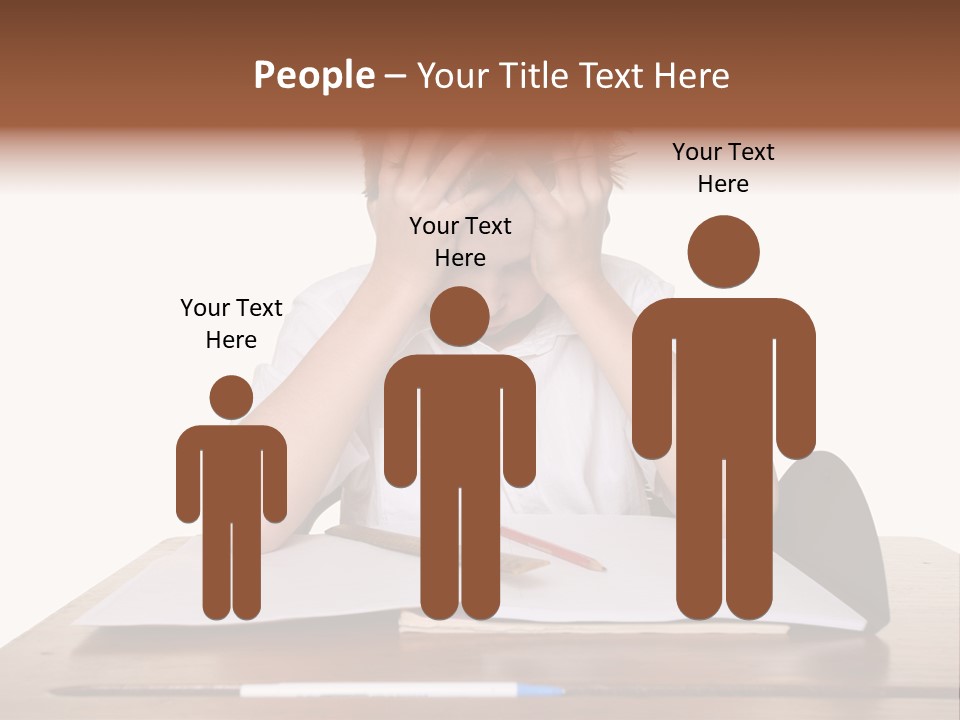 A Frustrated, Upset Child, Or Child With Learning Difficulties. PowerPoint Template