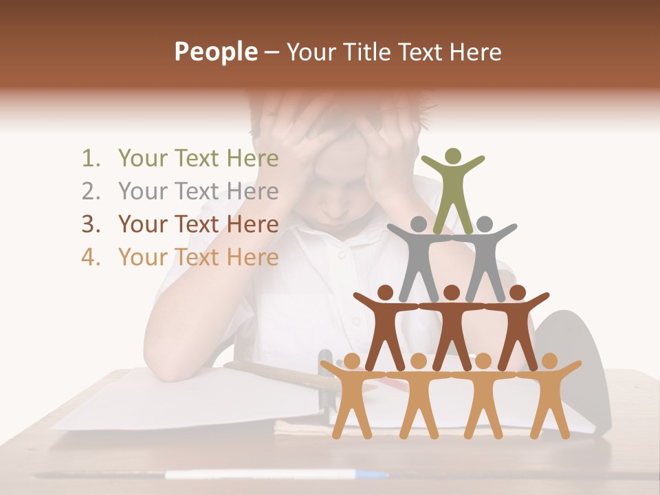 A Frustrated, Upset Child, Or Child With Learning Difficulties. PowerPoint Template