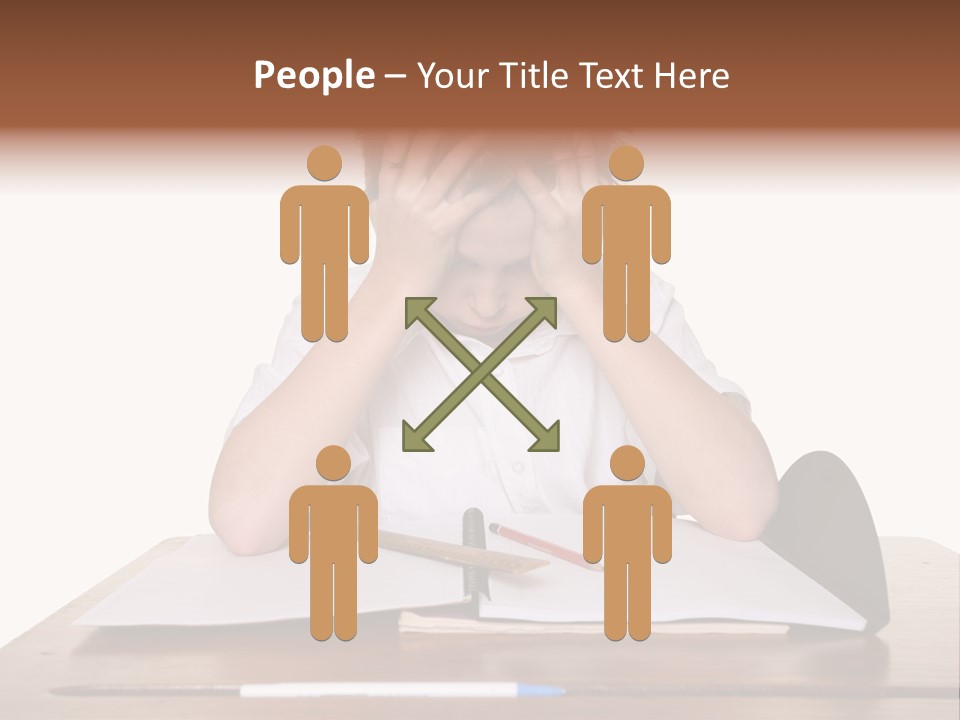 A Frustrated, Upset Child, Or Child With Learning Difficulties. PowerPoint Template