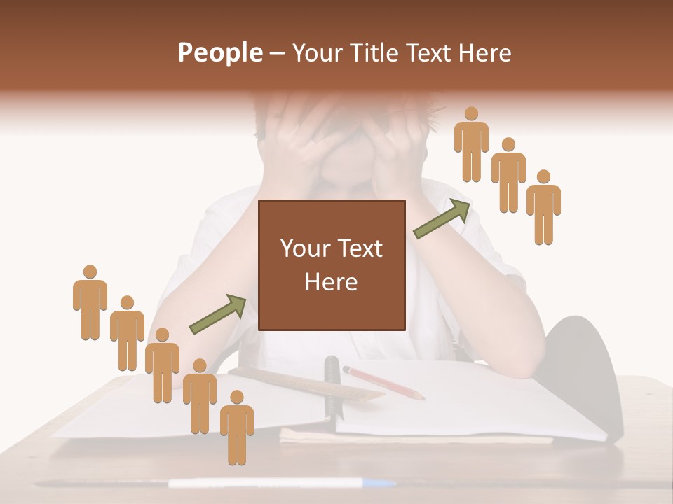 A Frustrated, Upset Child, Or Child With Learning Difficulties. PowerPoint Template