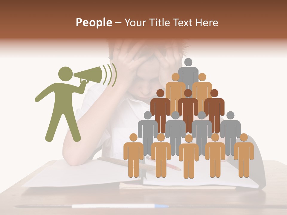 A Frustrated, Upset Child, Or Child With Learning Difficulties. PowerPoint Template