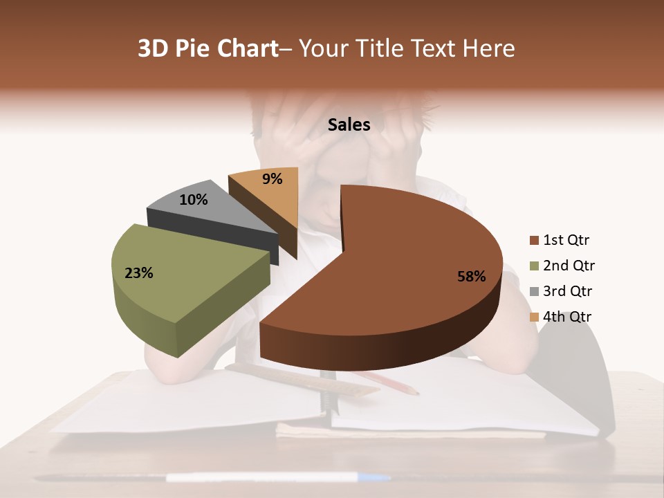 A Frustrated, Upset Child, Or Child With Learning Difficulties. PowerPoint Template