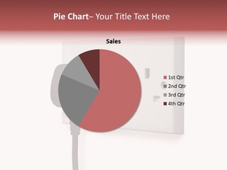 British Socket And Black Plug. Socket Turned On. PowerPoint Template