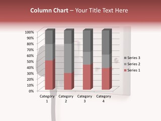 British Socket And Black Plug. Socket Turned On. PowerPoint Template