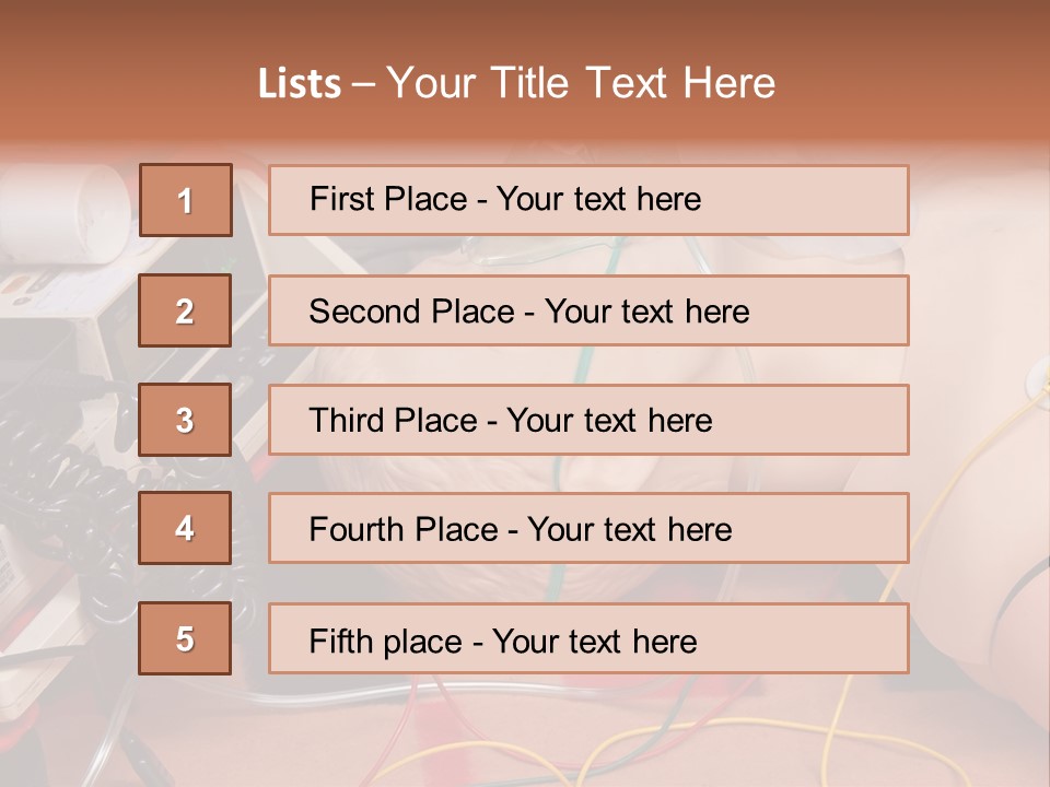 First-Aid Training Dummy With Respiratory Mask And Sensors Connected To Electrocardiograph Unit PowerPoint Template