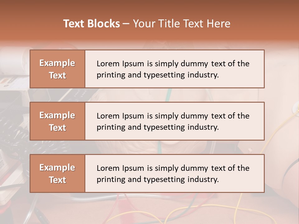 First-Aid Training Dummy With Respiratory Mask And Sensors Connected To Electrocardiograph Unit PowerPoint Template