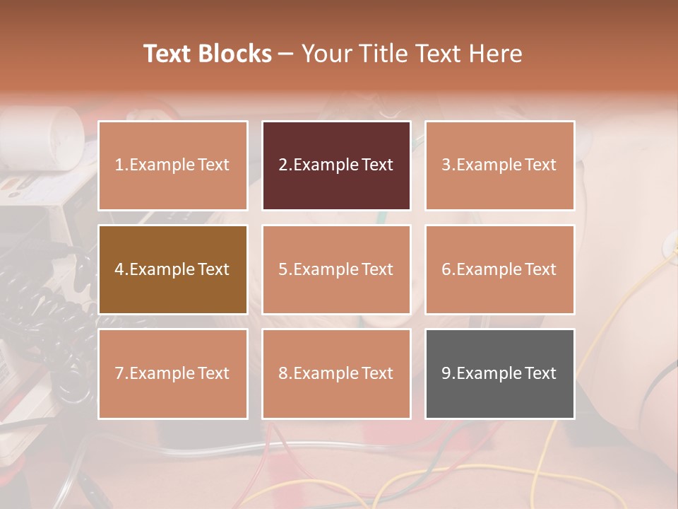 First-Aid Training Dummy With Respiratory Mask And Sensors Connected To Electrocardiograph Unit PowerPoint Template