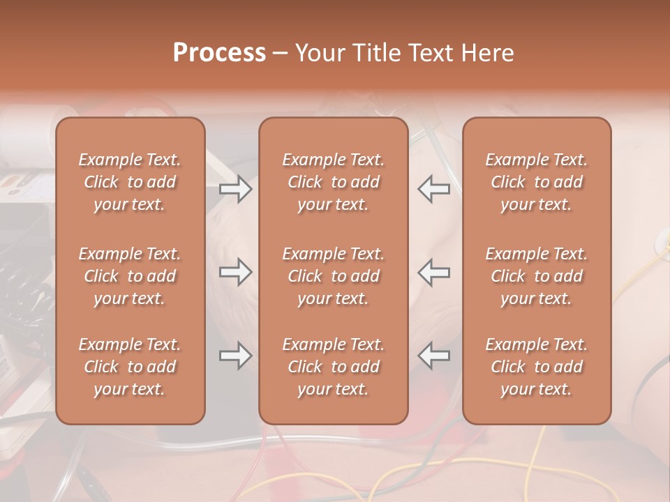 First-Aid Training Dummy With Respiratory Mask And Sensors Connected To Electrocardiograph Unit PowerPoint Template