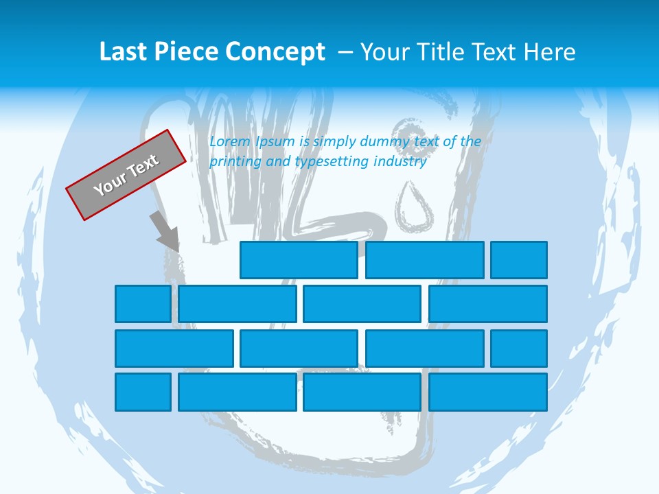 Crying Face With Tear PowerPoint Template