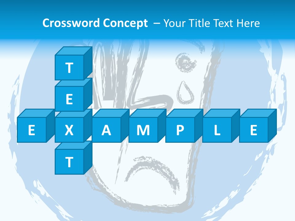 Crying Face With Tear PowerPoint Template