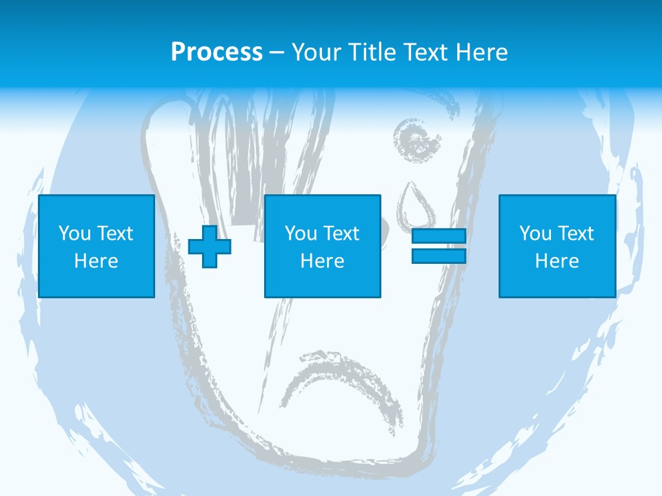 Crying Face With Tear PowerPoint Template
