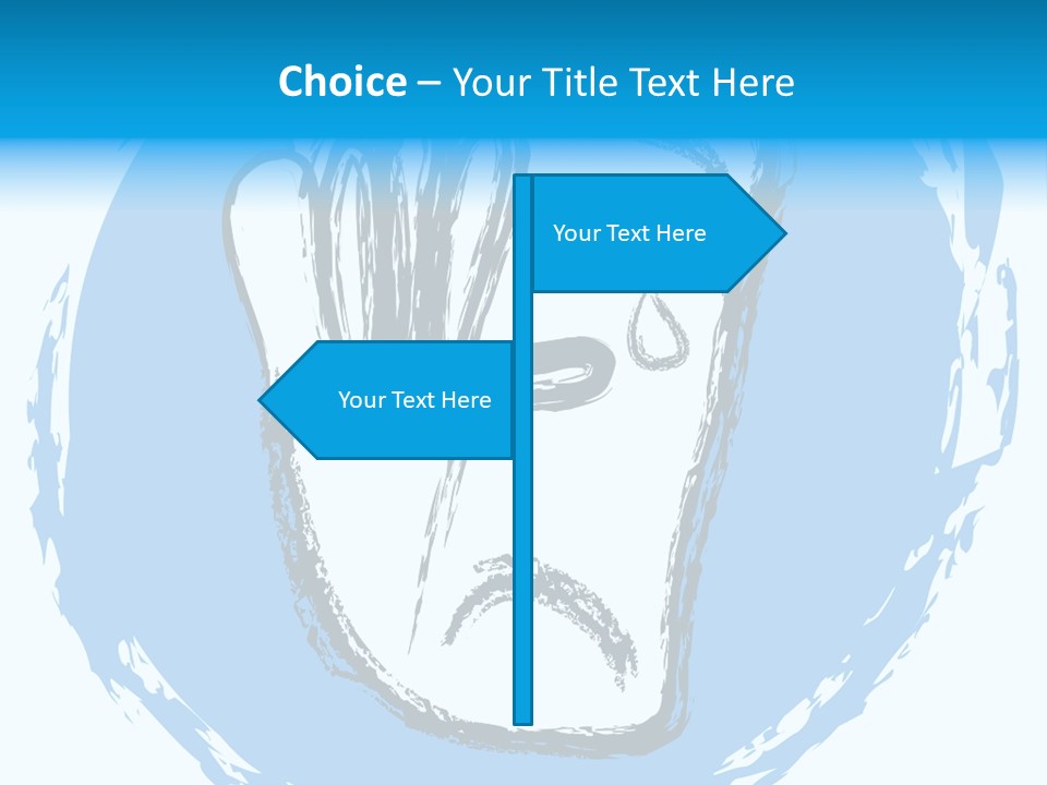 Crying Face With Tear PowerPoint Template