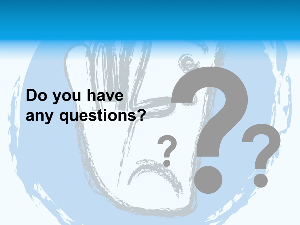 Crying Face With Tear PowerPoint Template