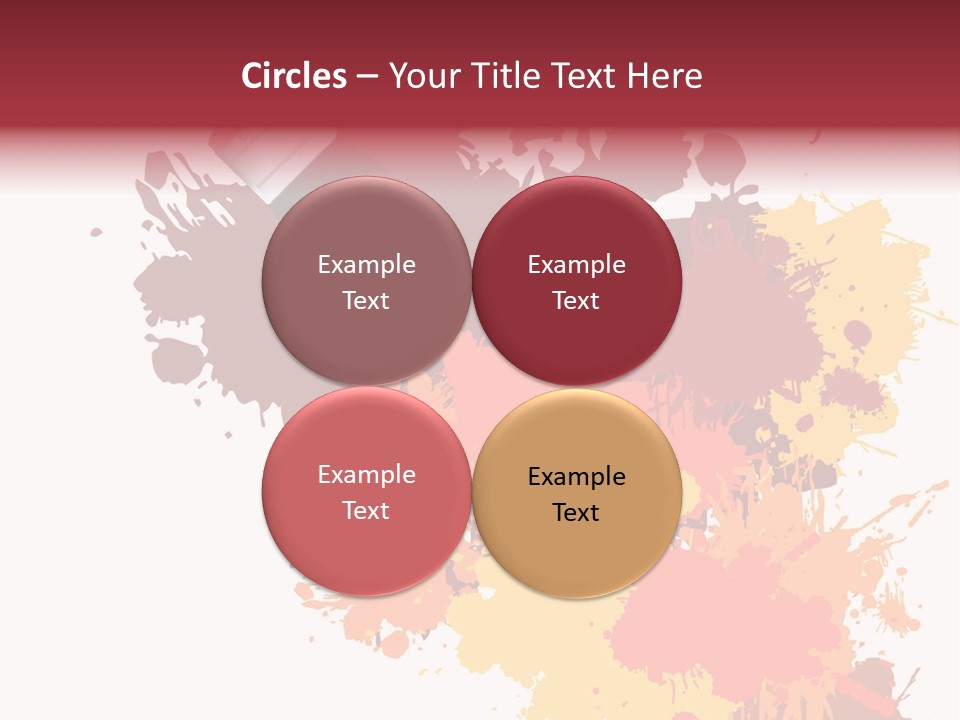 High Res Jpeg - Colorful Paint On A White Canvas With A Paintbrush. PowerPoint Template