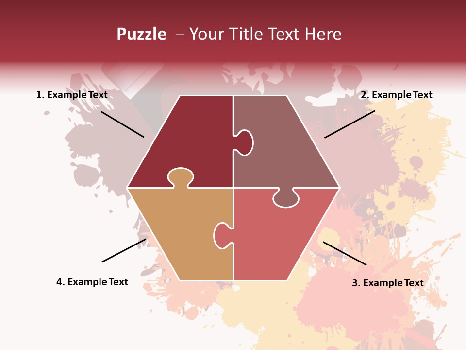 High Res Jpeg - Colorful Paint On A White Canvas With A Paintbrush. PowerPoint Template