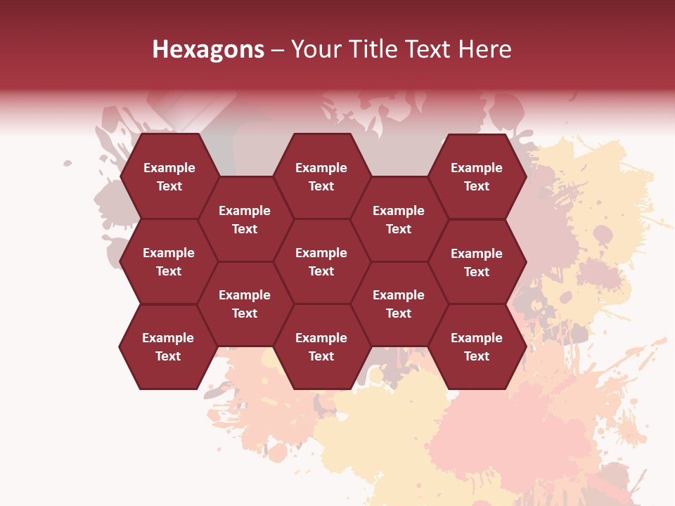 High Res Jpeg - Colorful Paint On A White Canvas With A Paintbrush. PowerPoint Template