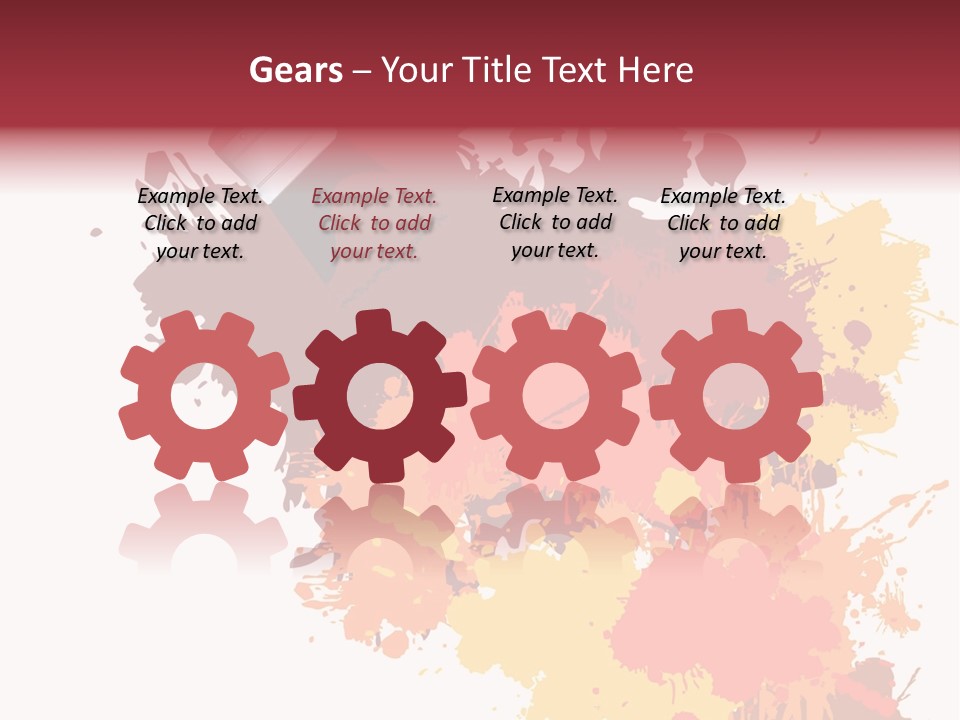 High Res Jpeg - Colorful Paint On A White Canvas With A Paintbrush. PowerPoint Template