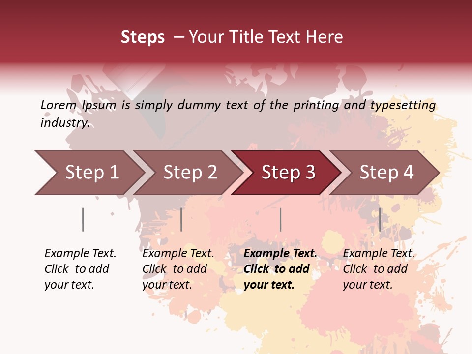 High Res Jpeg - Colorful Paint On A White Canvas With A Paintbrush. PowerPoint Template