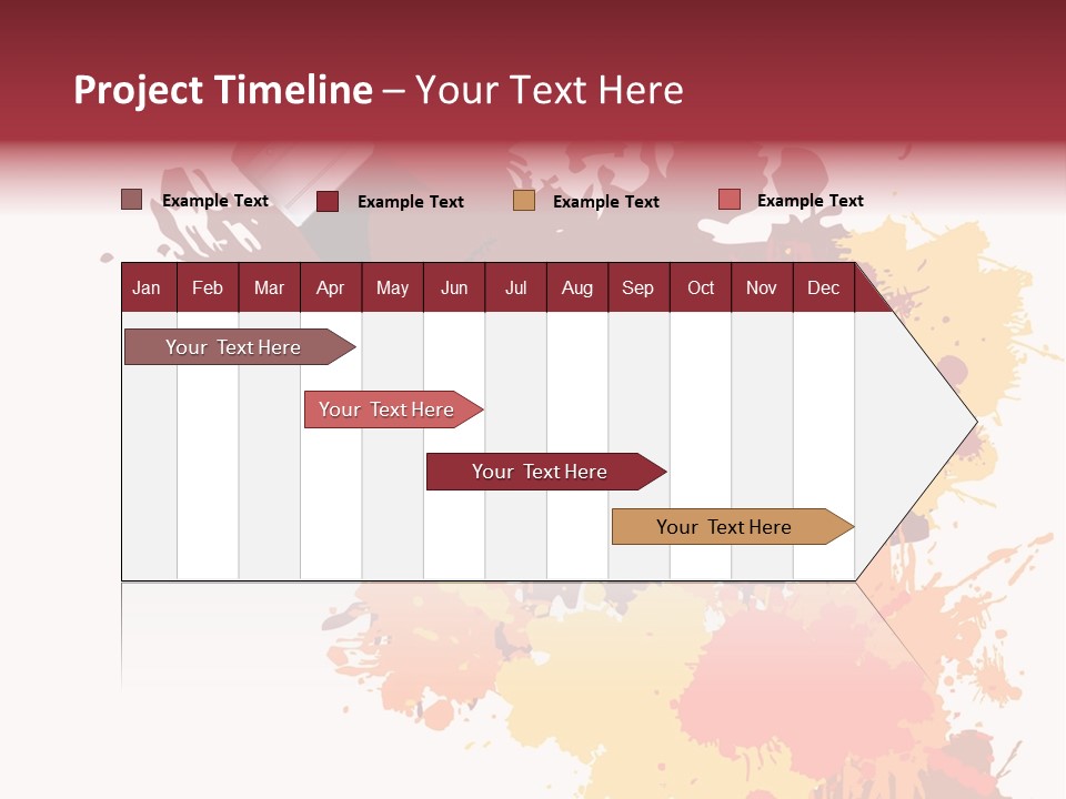 High Res Jpeg - Colorful Paint On A White Canvas With A Paintbrush. PowerPoint Template