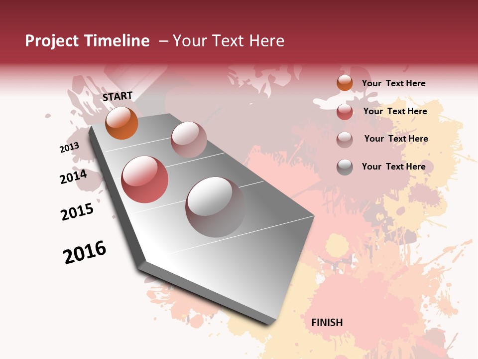 High Res Jpeg - Colorful Paint On A White Canvas With A Paintbrush. PowerPoint Template