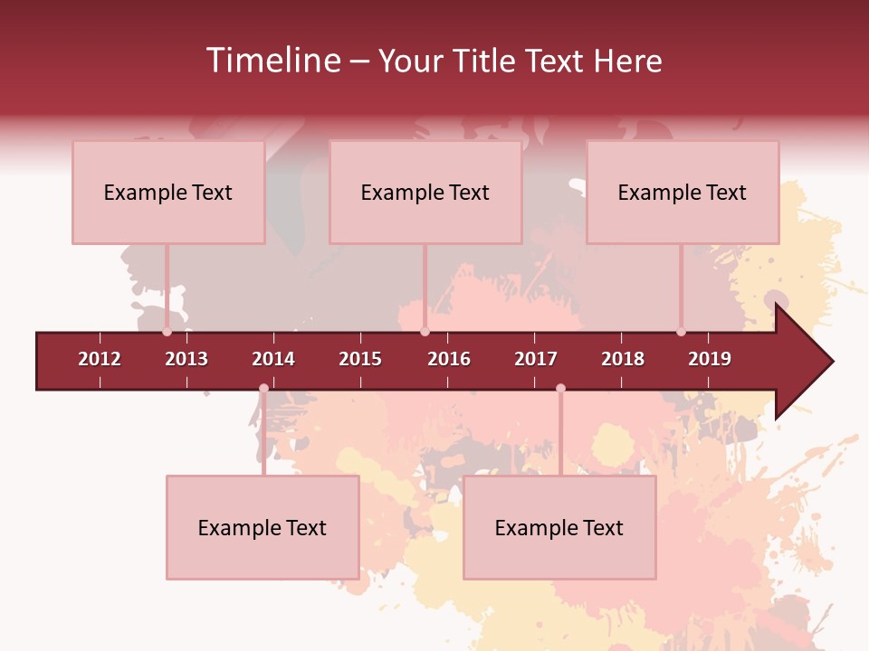 High Res Jpeg - Colorful Paint On A White Canvas With A Paintbrush. PowerPoint Template