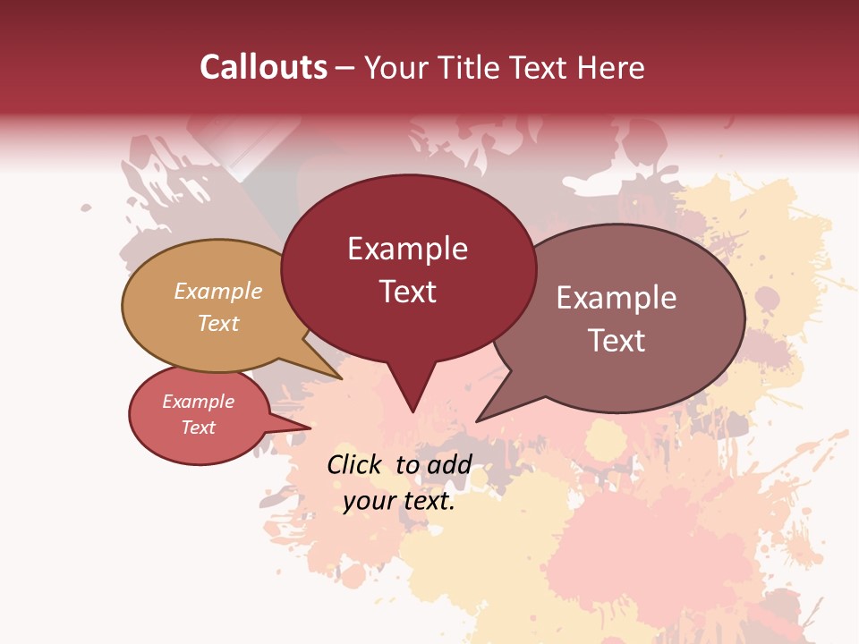 High Res Jpeg - Colorful Paint On A White Canvas With A Paintbrush. PowerPoint Template