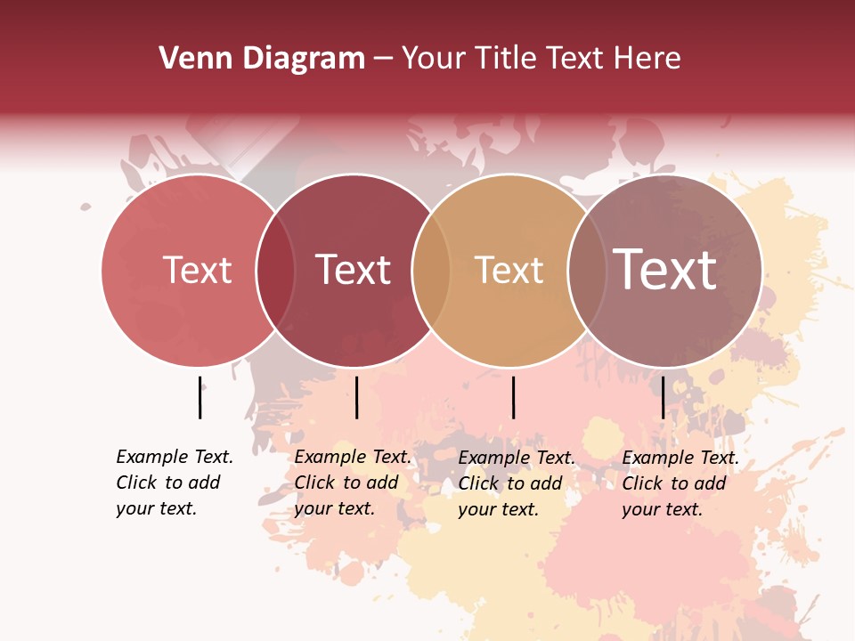 High Res Jpeg - Colorful Paint On A White Canvas With A Paintbrush. PowerPoint Template