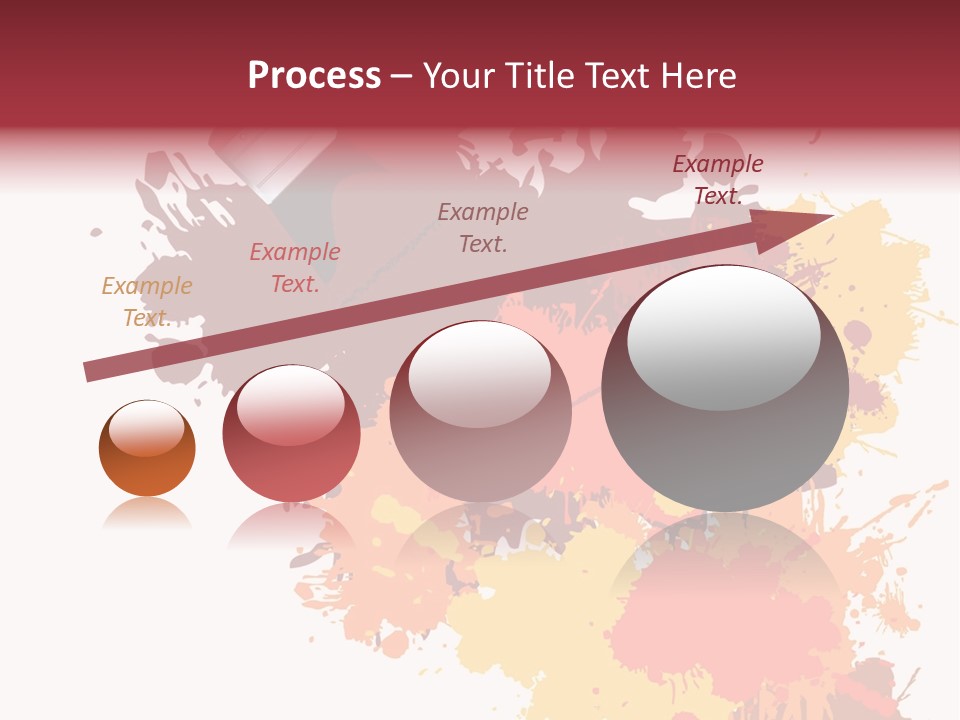 High Res Jpeg - Colorful Paint On A White Canvas With A Paintbrush. PowerPoint Template