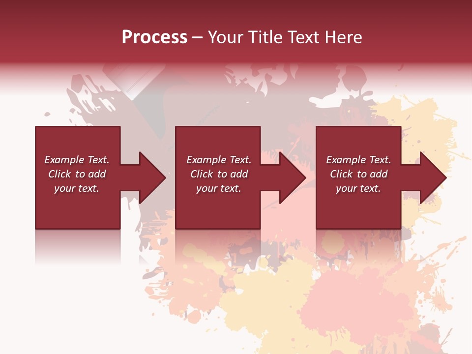 High Res Jpeg - Colorful Paint On A White Canvas With A Paintbrush. PowerPoint Template