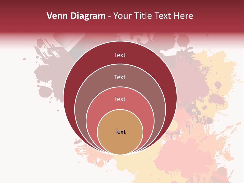 High Res Jpeg - Colorful Paint On A White Canvas With A Paintbrush. PowerPoint Template