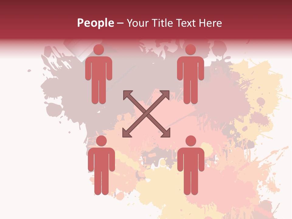 High Res Jpeg - Colorful Paint On A White Canvas With A Paintbrush. PowerPoint Template