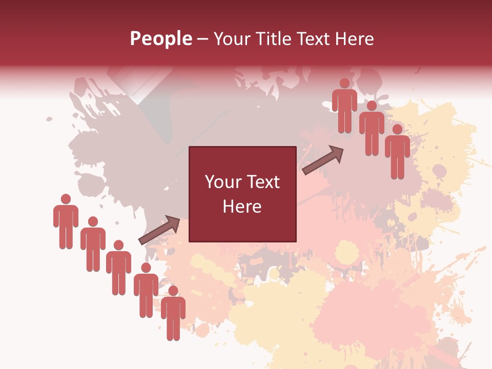 High Res Jpeg - Colorful Paint On A White Canvas With A Paintbrush. PowerPoint Template