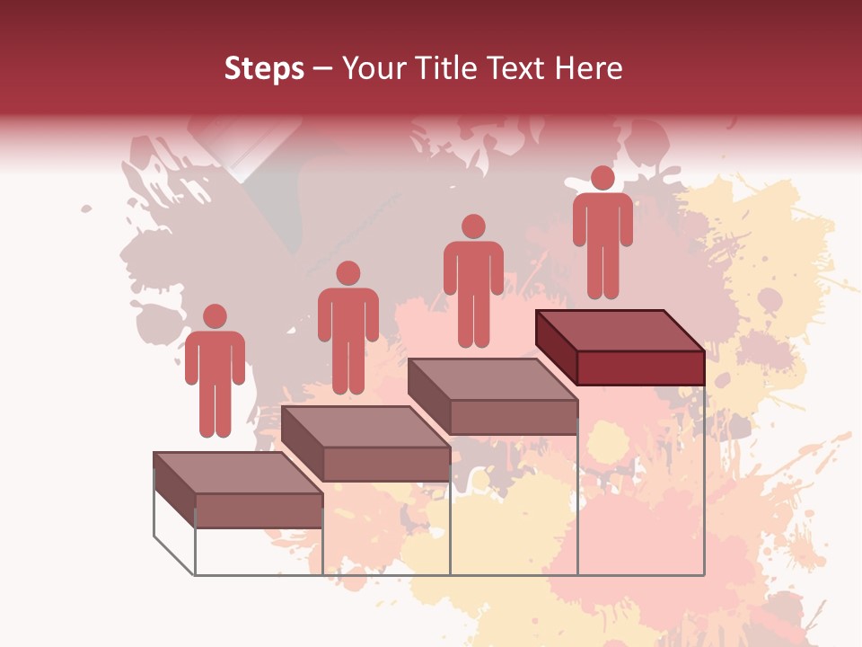 High Res Jpeg - Colorful Paint On A White Canvas With A Paintbrush. PowerPoint Template