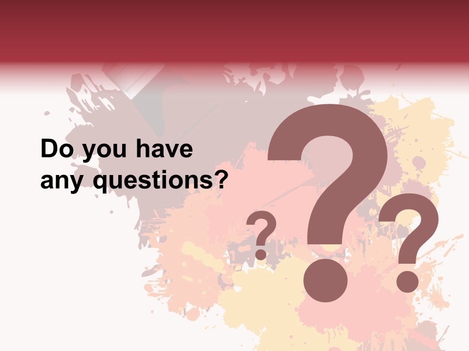 High Res Jpeg - Colorful Paint On A White Canvas With A Paintbrush. PowerPoint Template