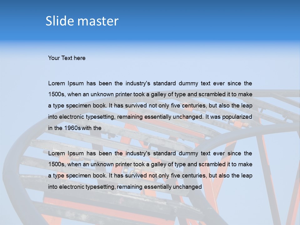 Roller Coaster Tracks PowerPoint Template