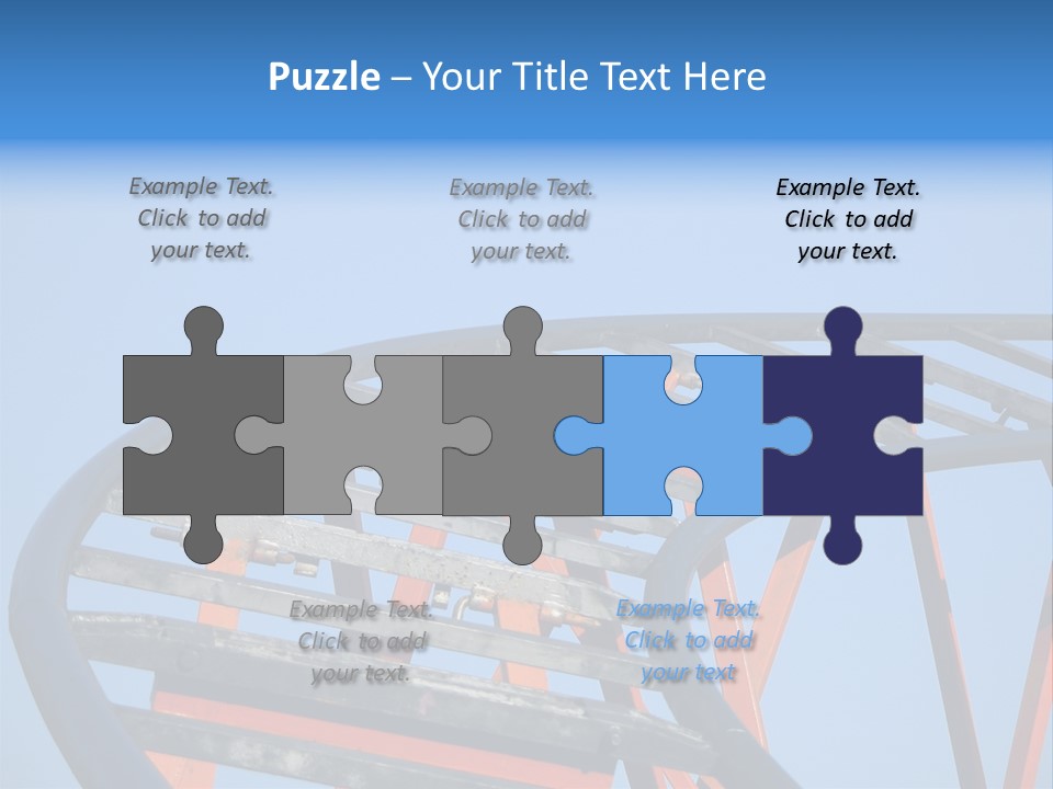 Roller Coaster Tracks PowerPoint Template