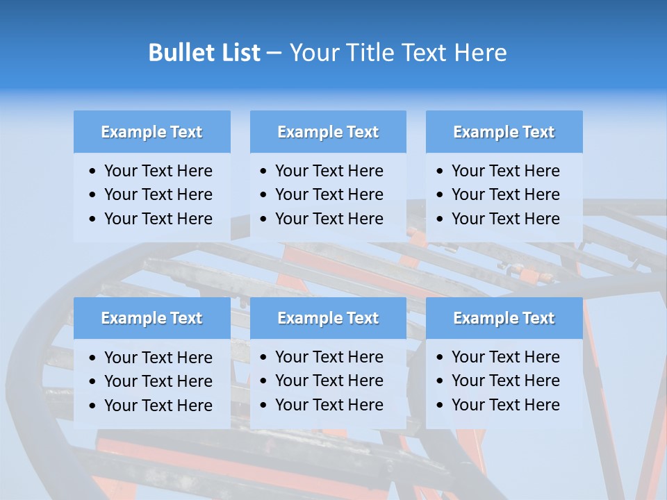 Roller Coaster Tracks PowerPoint Template
