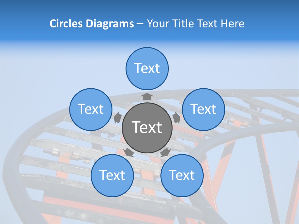 Roller Coaster Tracks PowerPoint Template