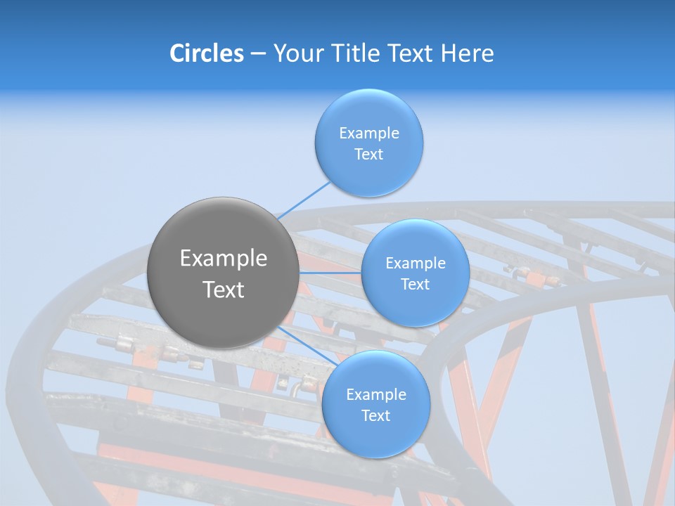 Roller Coaster Tracks PowerPoint Template
