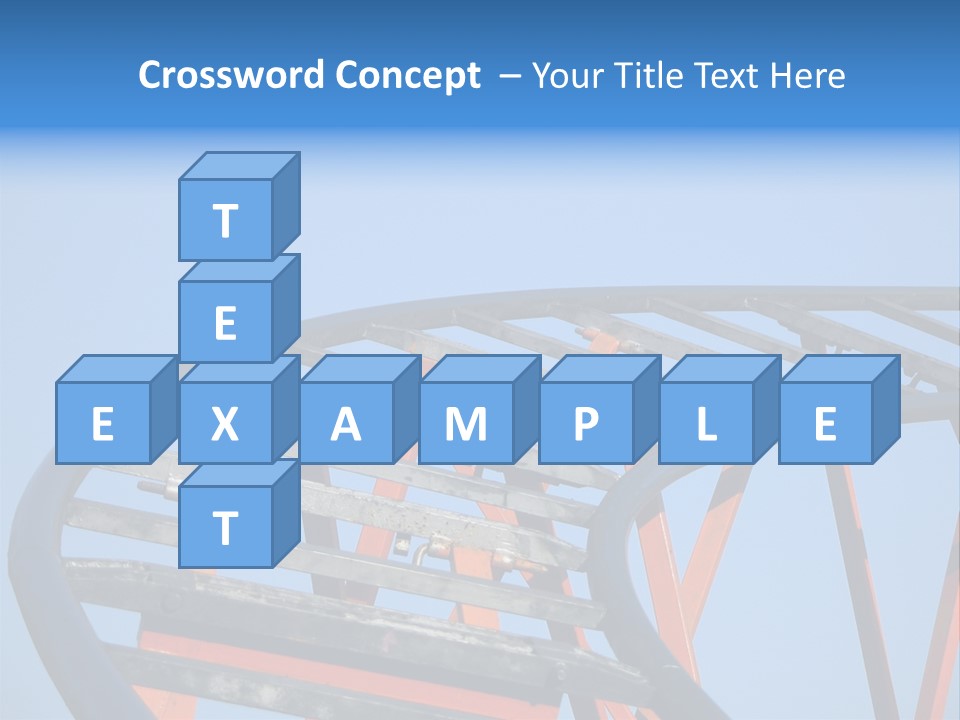Roller Coaster Tracks PowerPoint Template