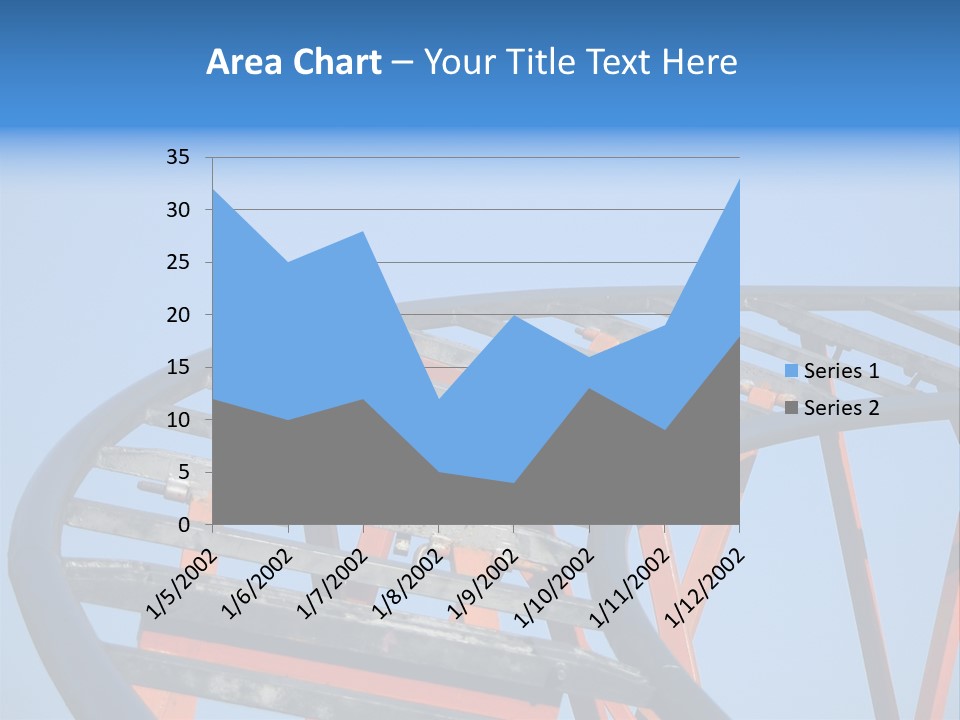 Roller Coaster Tracks PowerPoint Template