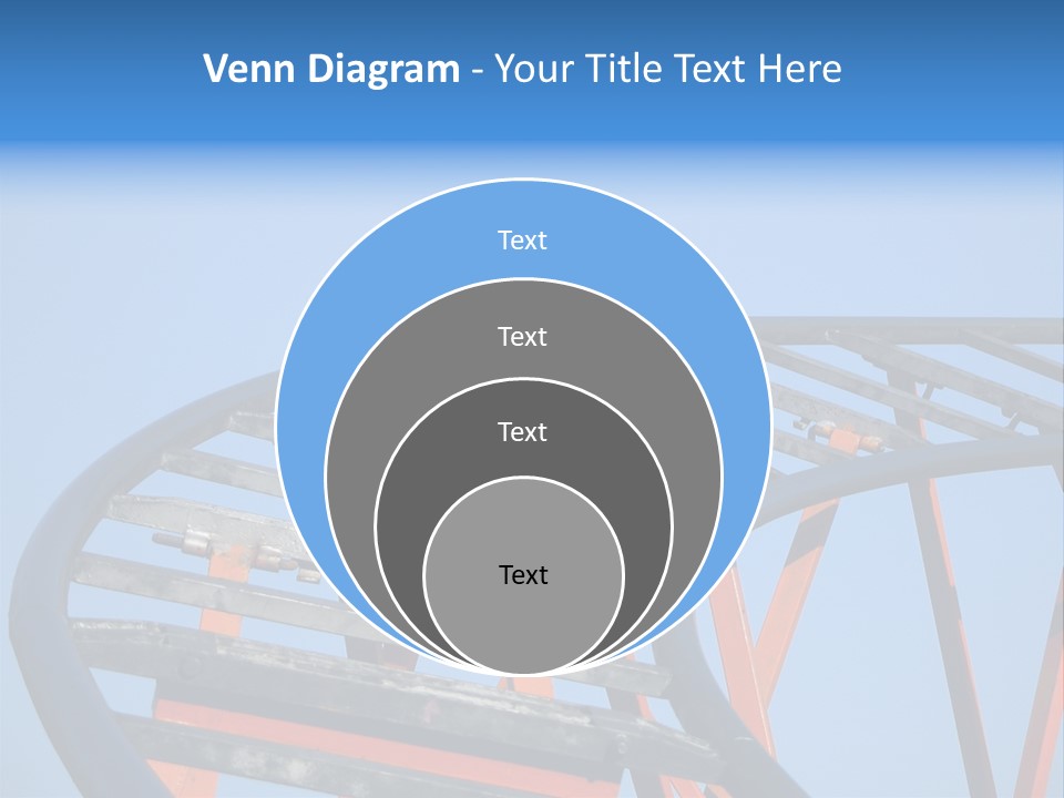 Roller Coaster Tracks PowerPoint Template