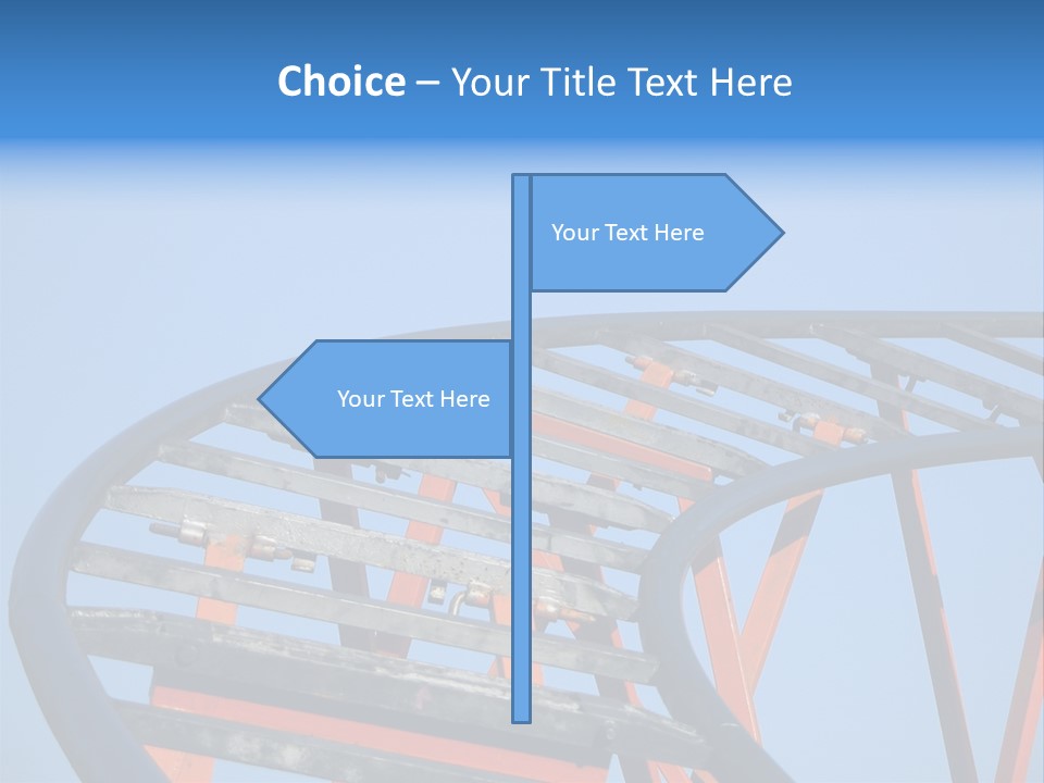 Roller Coaster Tracks PowerPoint Template