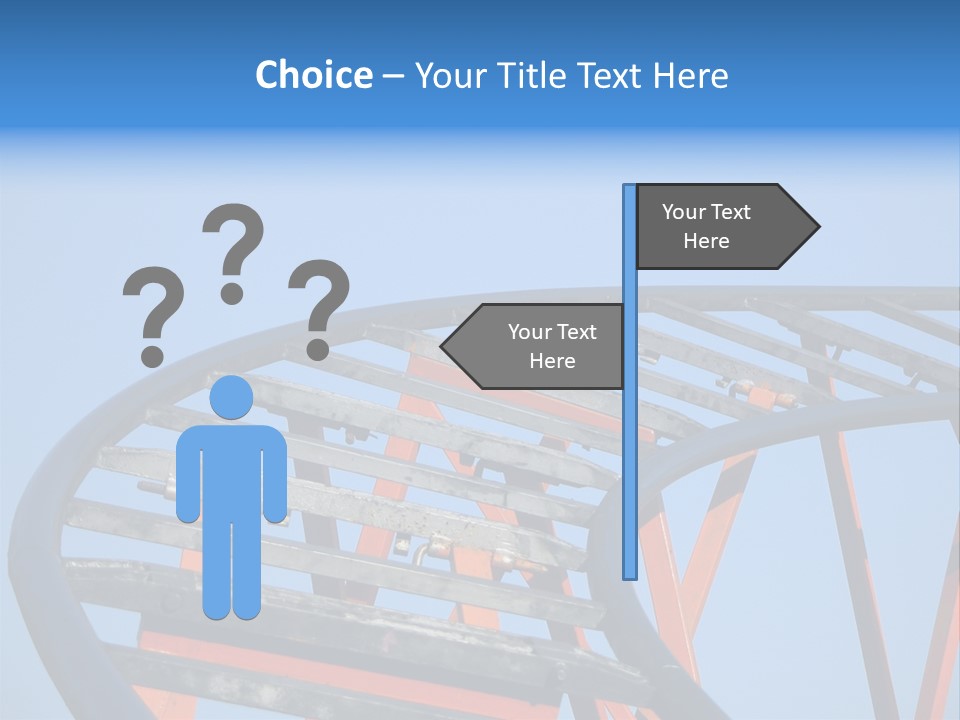 Roller Coaster Tracks PowerPoint Template